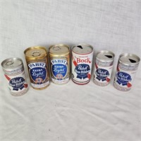 Assorted Pabst Beer Cans