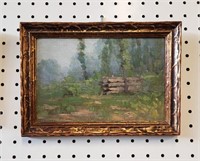 Antique Landscape Oil Painting by Robert F. Gilder