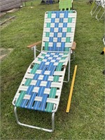 Aluminum Webbed Reclining Lawn Chair