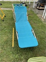 Aluminum Reclining Lawn Chair Net Type Covered