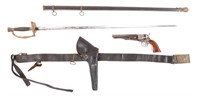 COLT M1862, CIVIL WAR BELT & STAFF OFFICER SWORD
