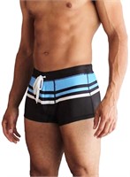 L COOFANDY Men's Square Leg Swim Brief