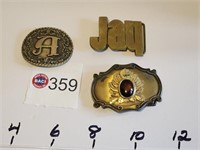 3-Vintage Belt Buckles - Letter A , Jay, 70's