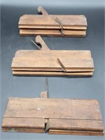 (3) Antique Woodworking Hand Planes / Shapers: