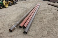 (4) Approx 28FT 6" x 6 5/8" OD Steel Pipe - Unused