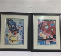 2 Framed Abstract Art K15D