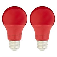 Amazon Basics A19 Red Color Party LED Light Bulb,