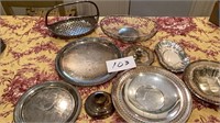 Assorted pieces Silver-Silver Plate. See pictures