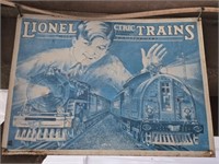 Vintage 1992 Lionel trains advertising sign