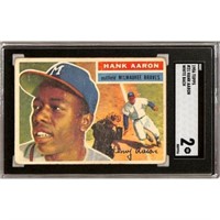 1956 Topps Hank Aaron White Bank Sgc 2