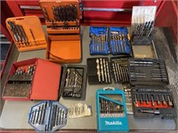 Box of Assorted Drill Bits & Miscellaneous