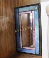 STAINED GLASS FRAMED MIRROR