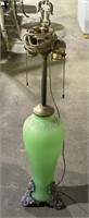 (I) Antique Jade Lamp 27”