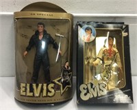 2 Elvis Collectible Dolls - 1 w COA K8B