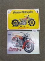 2 Indian Motorcycle Tin Pictures