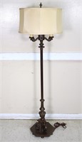 C. 1940's Brass Torchiere Floor Lamp