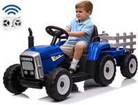 Kids Ride On Tractor w/ Trailer - pink  12V
