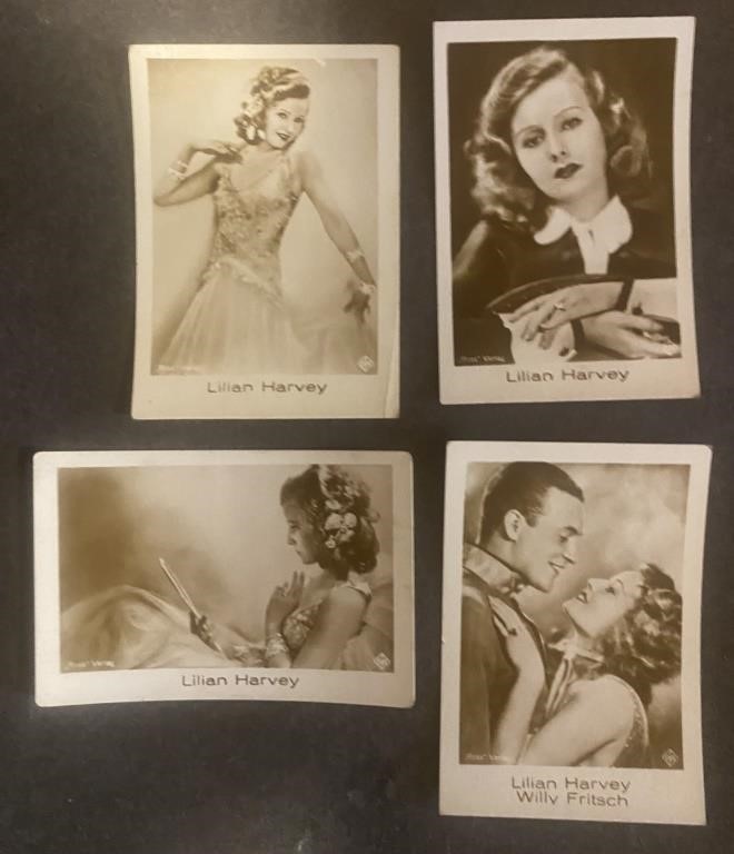 LILIAN HARVEY: 4 x MANOLI Tobacco Card (1932)