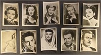 MOVIE STARS: 10 x GREILING Tobacco Cards (1951)