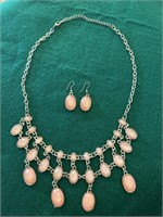 Peach stone necklace and