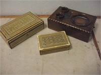 Wooden Jewelry Boxes (3), Largest 10x7x4