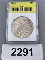 1881 O Morgan Silver Dollar - Graded