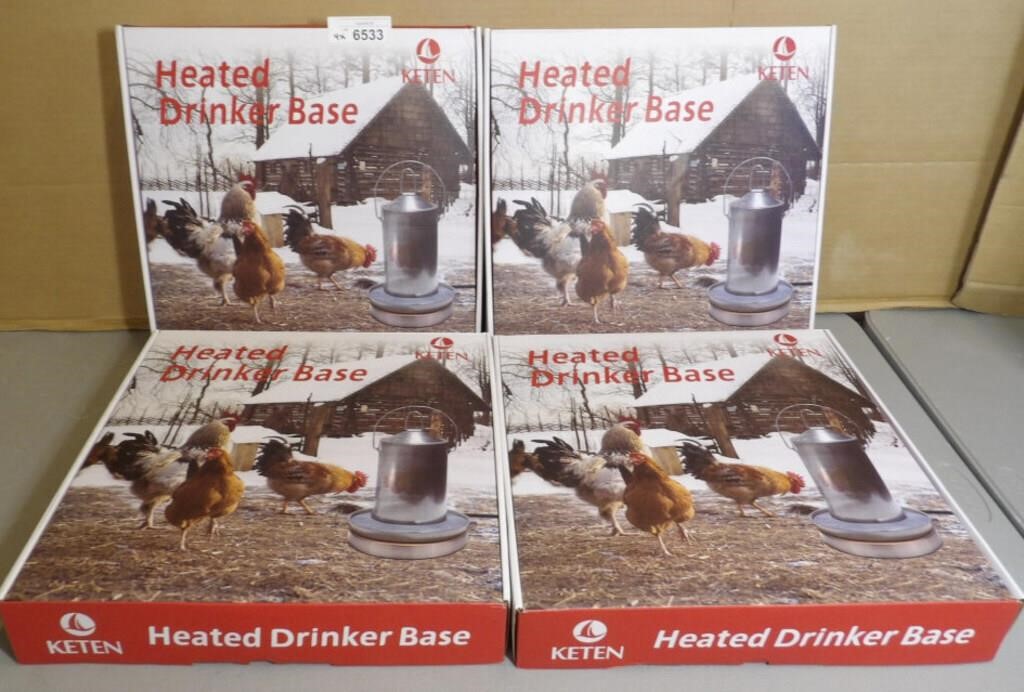 4x Heated Drinker Base