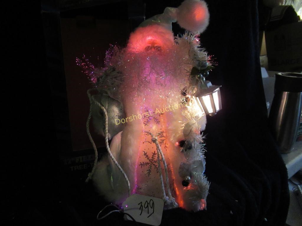 TREE TOP/TABLE TOP FIBER-OPTIC SANTA - 12'H -