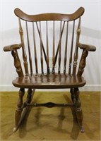 Cross Spindle Maple Rocking Chair