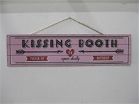 6"x 23.5" Hanging Kissing Booth Sign