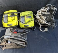 Ryobi Battery Chargers, Sump Pump & Jig Saw