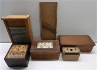 Wood Boxes, Washboard Shelf
