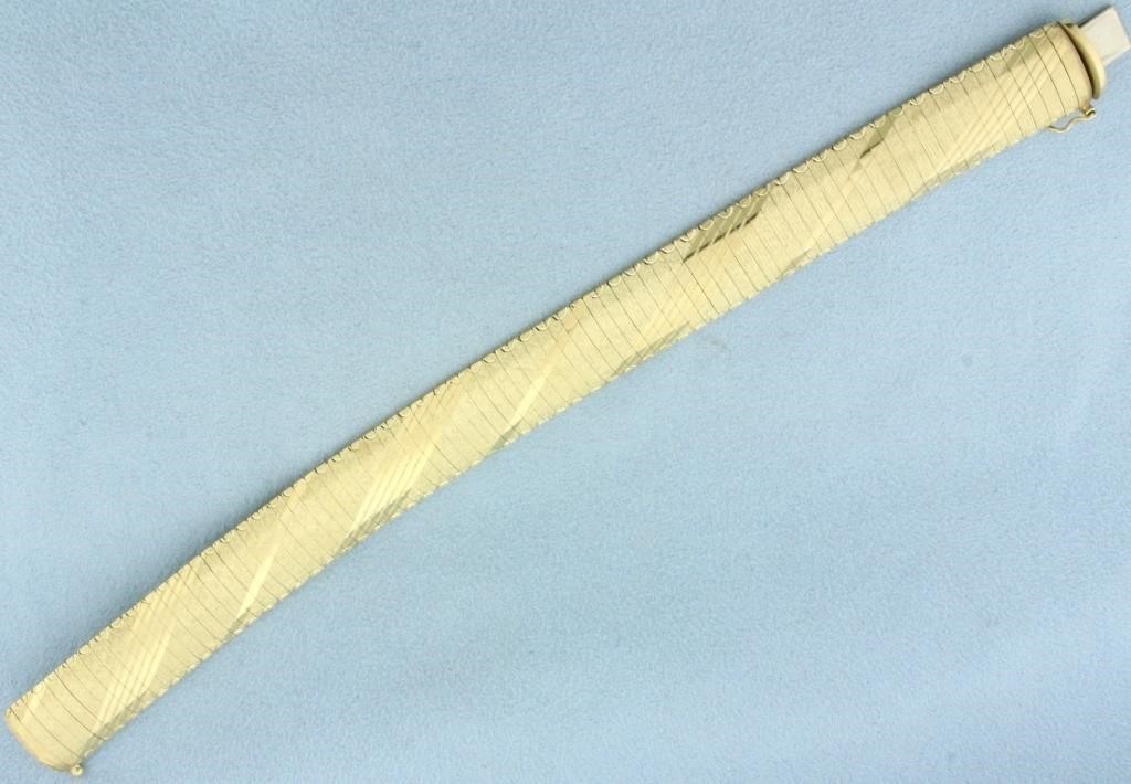 Italian Made Diamond Cut Bracelet in 14k Yellow Go