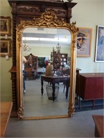 Large gilt Louis XV style pier mirror with
