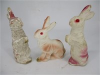 Lot (3) Paper Mache Easter Candy Containers