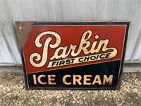 PARKIN FIRST CHOICE ICE CREAM DOUBLE SIDED SIGN