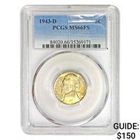 1943-D Jefferson Nickel PCGS MS66 FS