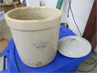 3 Gallon Crock with a Non Matching Lid - Has s
