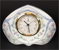 Lladro Daisa Porcelain Quartz Desk Clock