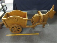 wooden donkey & cart (4.5ft long)