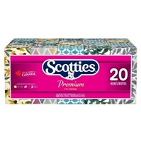 20-Pk Scotties Premium Facial Tissue, Soft &