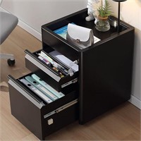 Googic 2 Drawer Mobile File Cabinet With Lock &