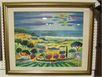 JEAN CLAUDE PICOT UNTITLED BAYSCAPE LITHOGRAPH