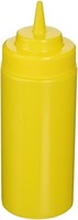 Squeeze Bottle, 16 Ounce, Wide Mouth, Plastic,