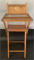 VINTAGE WOODEN DOLL HIGH CHAIR