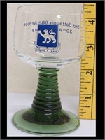 SMALL WINE GLASS 2/68 ARMOR BN, BAUMHOLDER,