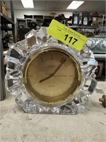 VTG LINDEN CRYSTAL DESK / SHELF CLOCK