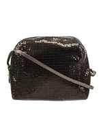 Whiting & Davis Grey Metallic Metal Shoulder Bag