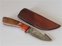 Damascus Knife With Sheath