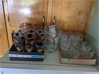 Drinking Glasses and Glass Pitcher